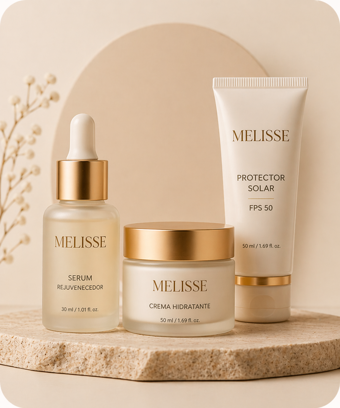 Rutina elegante de cuidado facial