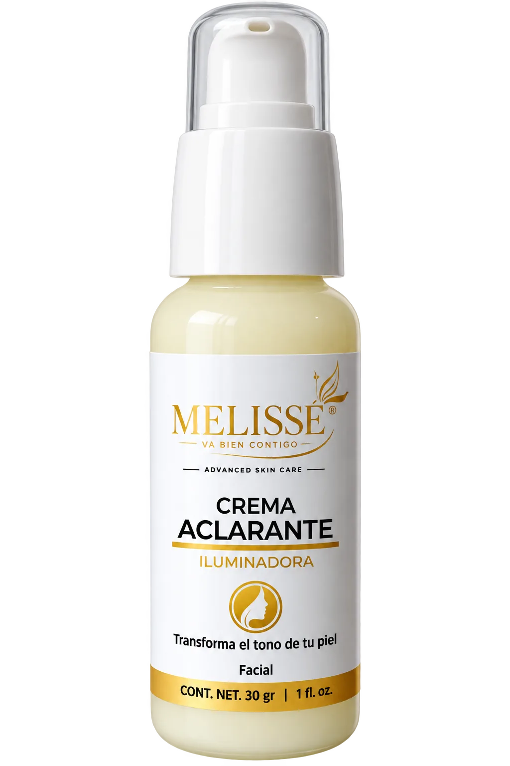 Crema Aclarante Melisse, etiqueta corregida