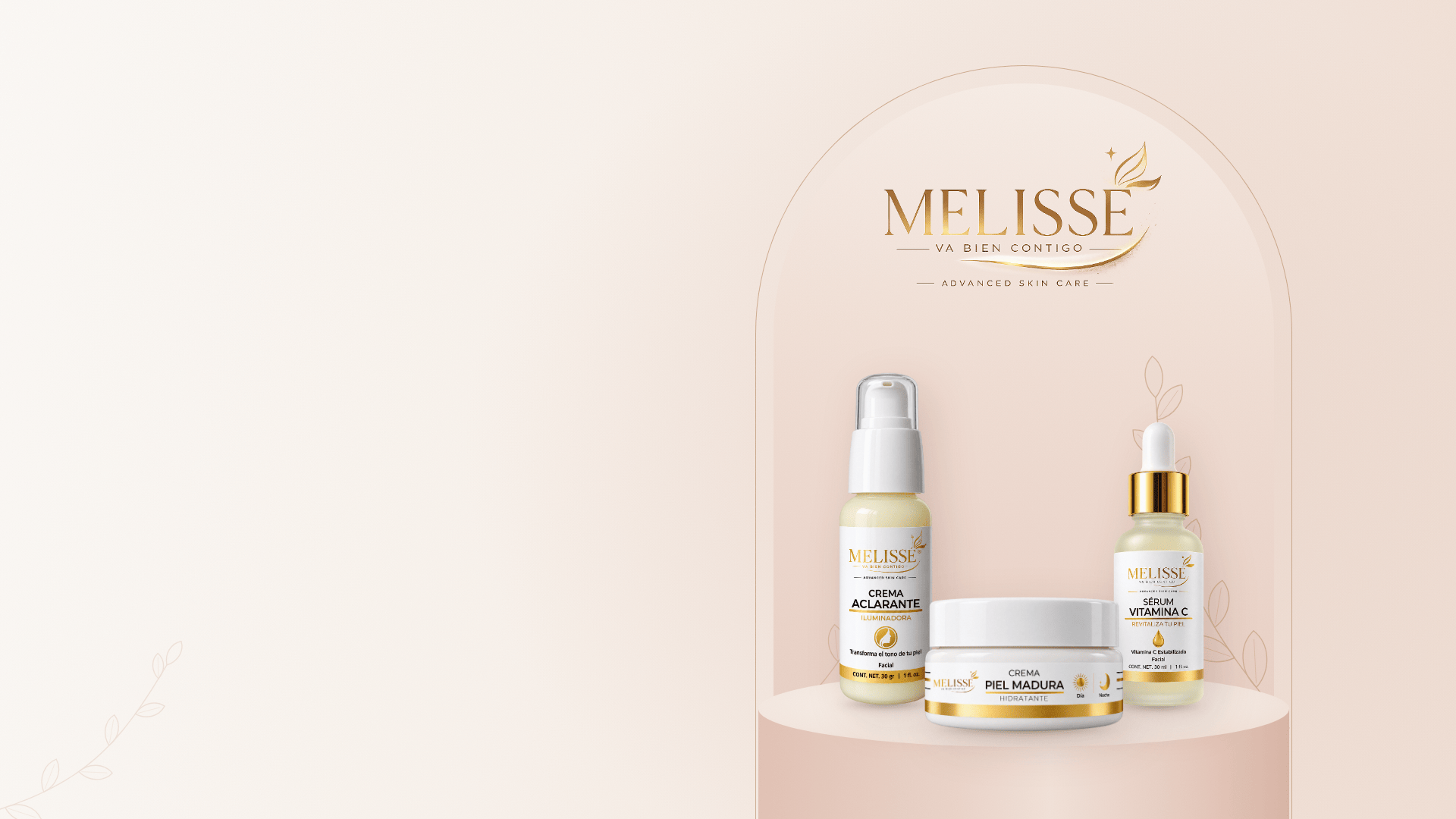 Sérum Vitamina C, Crema Aclarante y Crema Piel Madura de Melisse